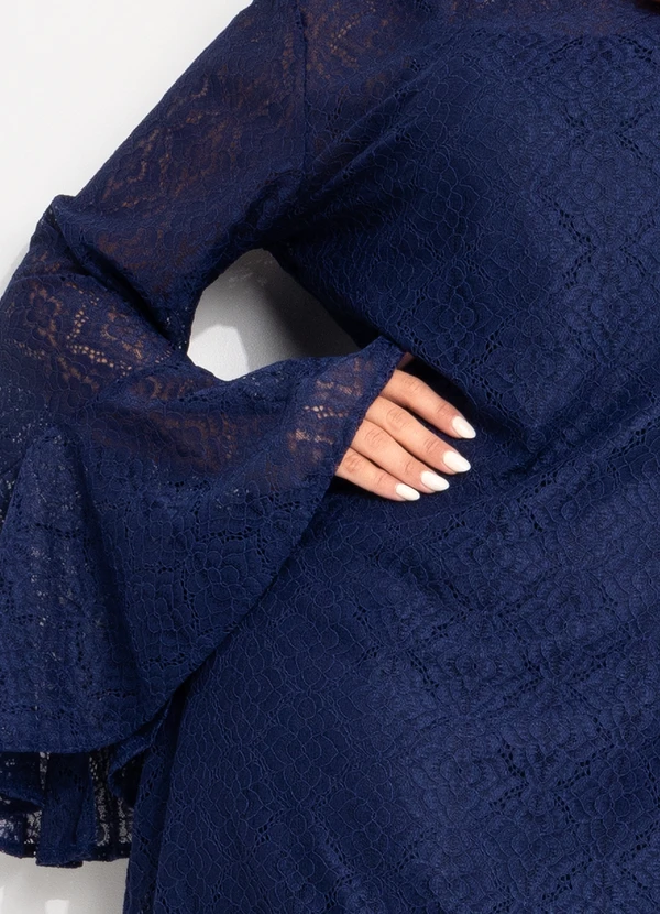 Quintess - Vestido Azul Marinho em Renda 11