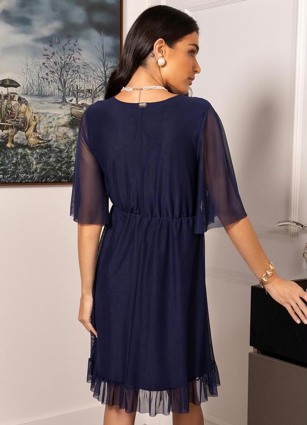 Quintess - Vestido Azul Marinho em Tule 2