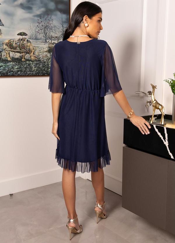 Quintess - Vestido Azul Marinho em Tule 4