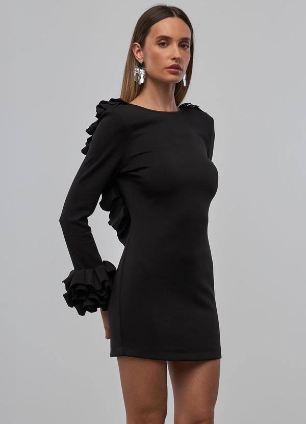 Carlota Costa - Vestido Babados Preto