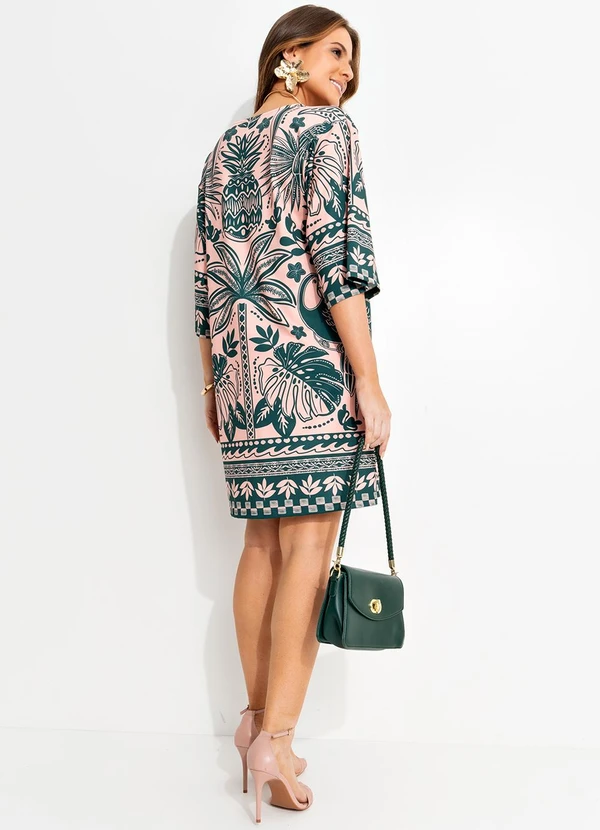 Quintess - Vestido Barrado Coqueiros em Malha Fria 2