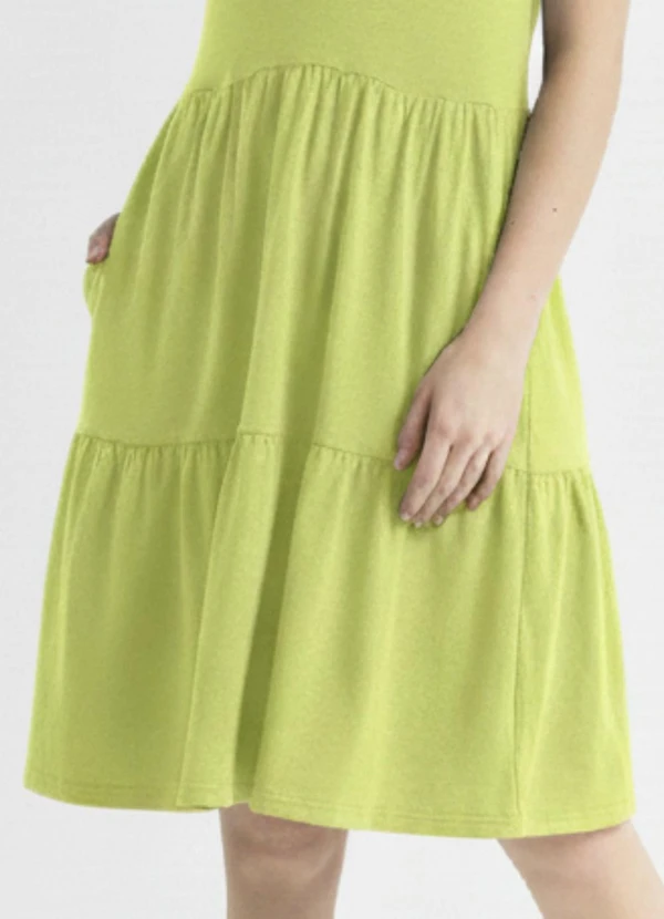Just Basic - Vestido Básico em Meia Malha Verde 5