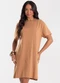 Rovitex - Vestido Básico T-Shirt Feminino Verde - variação: Marrom