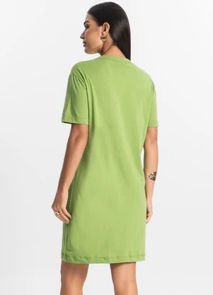 Rovitex - Vestido Básico T-Shirt Feminino Verde - ROVITEX