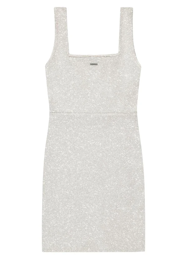 Enfim - Vestido Bege Curto Justo em Lurex 2