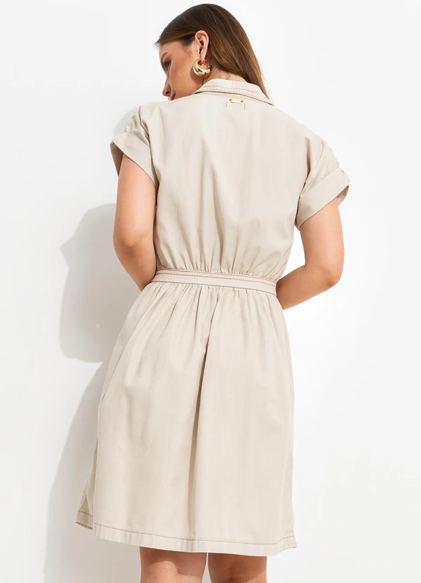 Quintess - Vestido Bege em Jeans 2