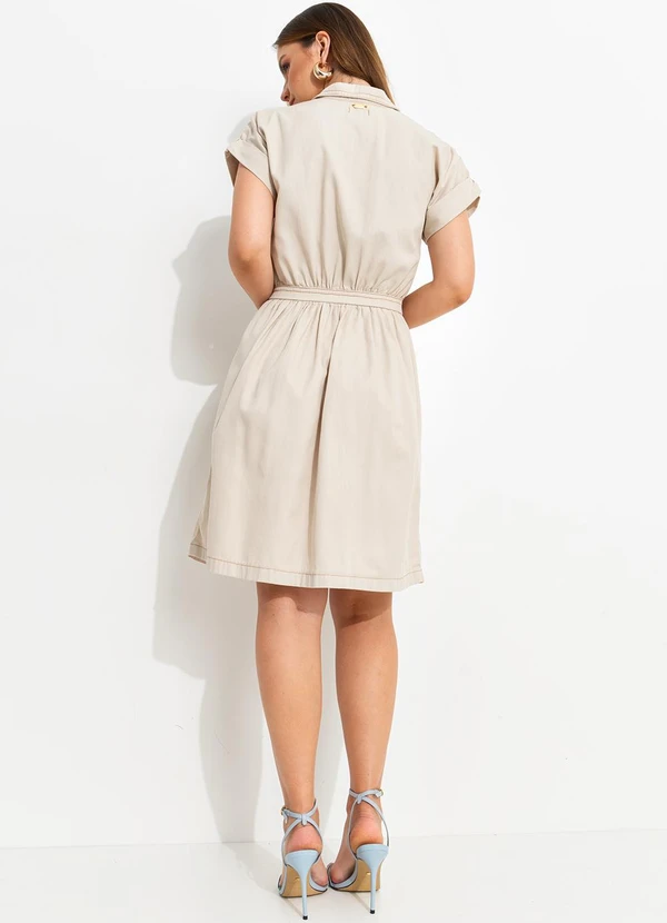 Quintess - Vestido Bege em Jeans 4