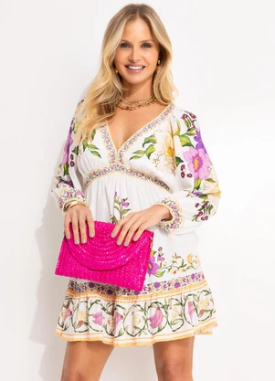 Farm - Vestido Belo Jardim Off White - FARM