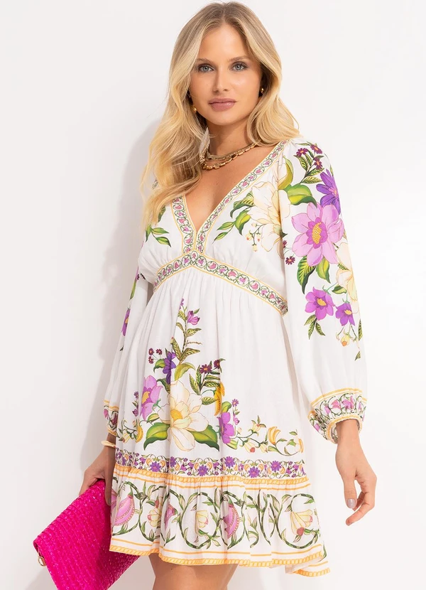 Farm - Vestido Belo Jardim Off White 7