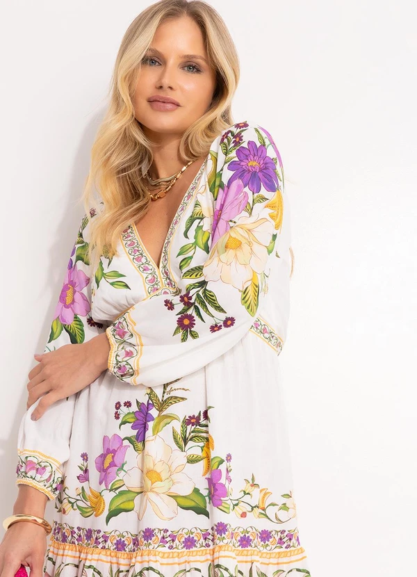 Farm - Vestido Belo Jardim Off White 8