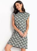 Vestido Bicolor Verde em Malha Fria