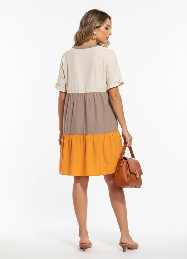 Quintess - Vestido Bicolor Verde em Malha 2