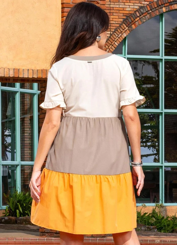 Quintess - Vestido Bicolor Verde em Malha 7