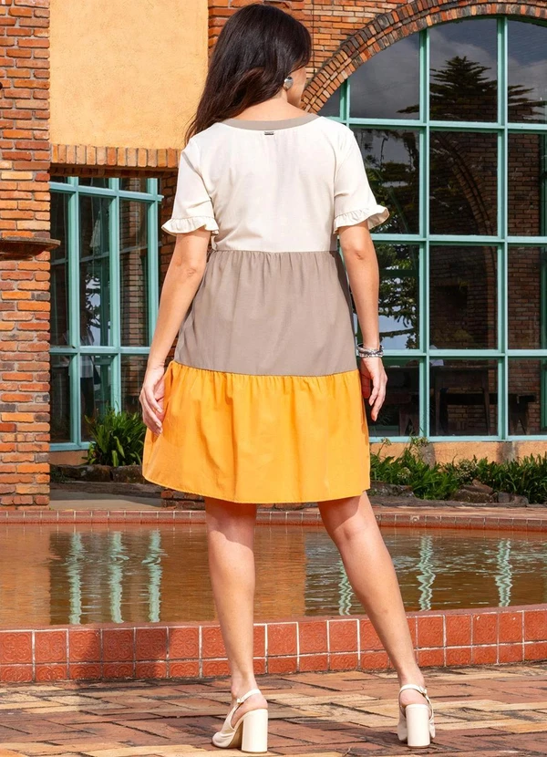 Quintess - Vestido Bicolor Verde em Malha 9