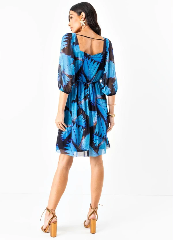 Quintess - Vestido Borboleta Azul em Tule 5