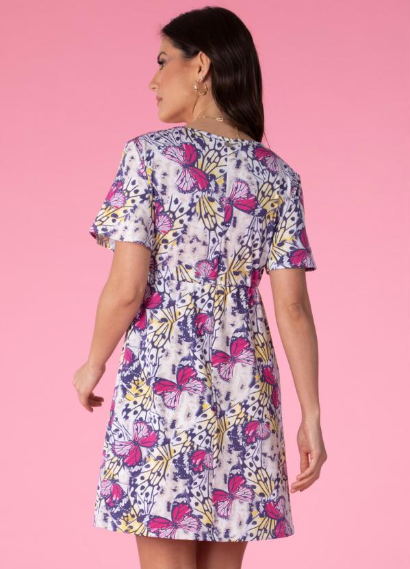 Quintess - Vestido Borboletas com Decote Transpassado 2