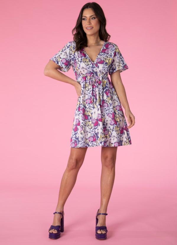 Quintess - Vestido Borboletas com Decote Transpassado 3