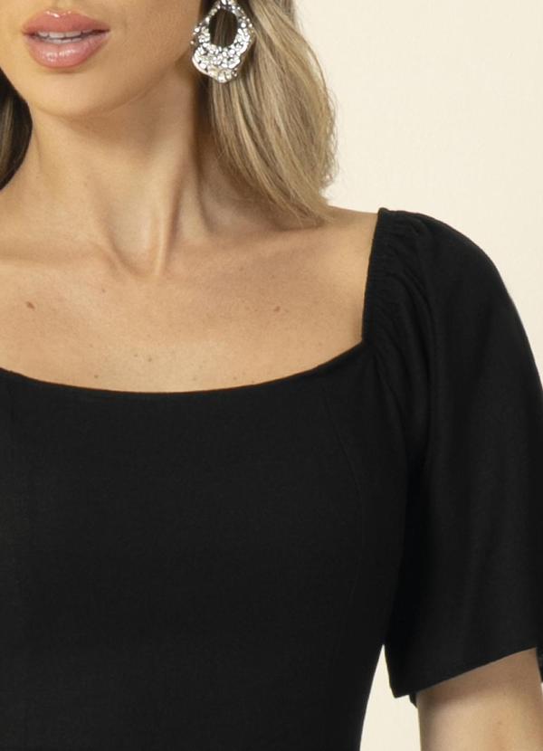 Gris - Vestido Bordado com Lantejoulas Preto 5