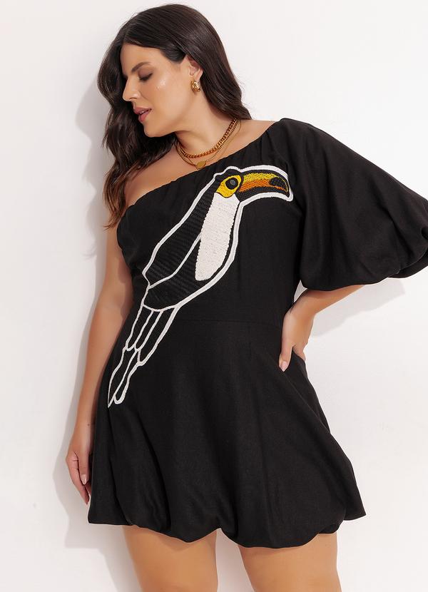 Farm - Vestido Bordado Copatucano Preto 12