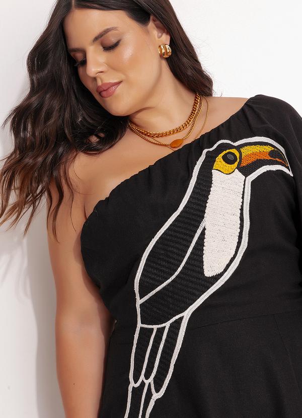 Farm - Vestido Bordado Copatucano Preto 14