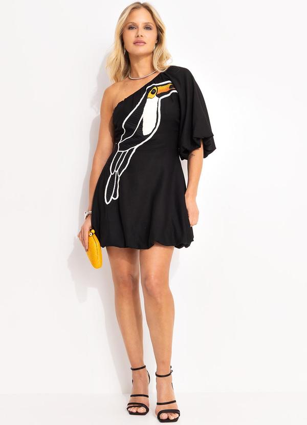 Farm - Vestido Bordado Copatucano Preto 3