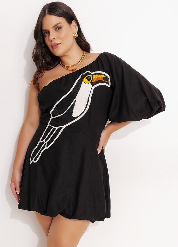 Farm - Vestido Bordado Copatucano Preto 9