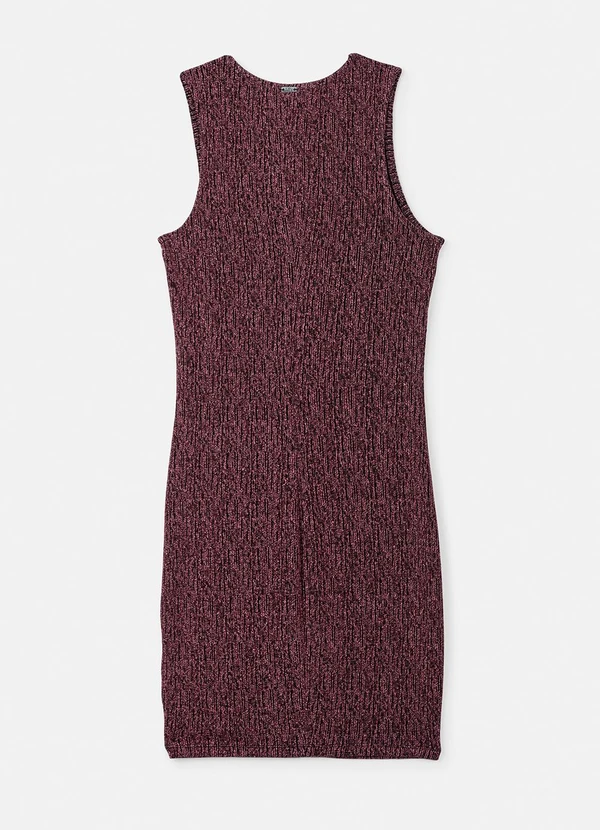 Authoria - Vestido Bordô de Lurex Assimétrico Bordo 2