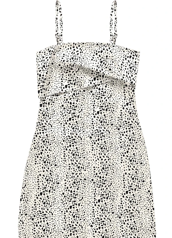 Enfim - Vestido Branco Justo Animal Print 3