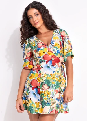 Farm - Vestido Camponesa Amarelo - FARM