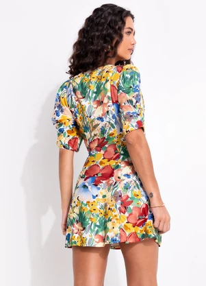 Farm - Vestido Camponesa Amarelo - FARM