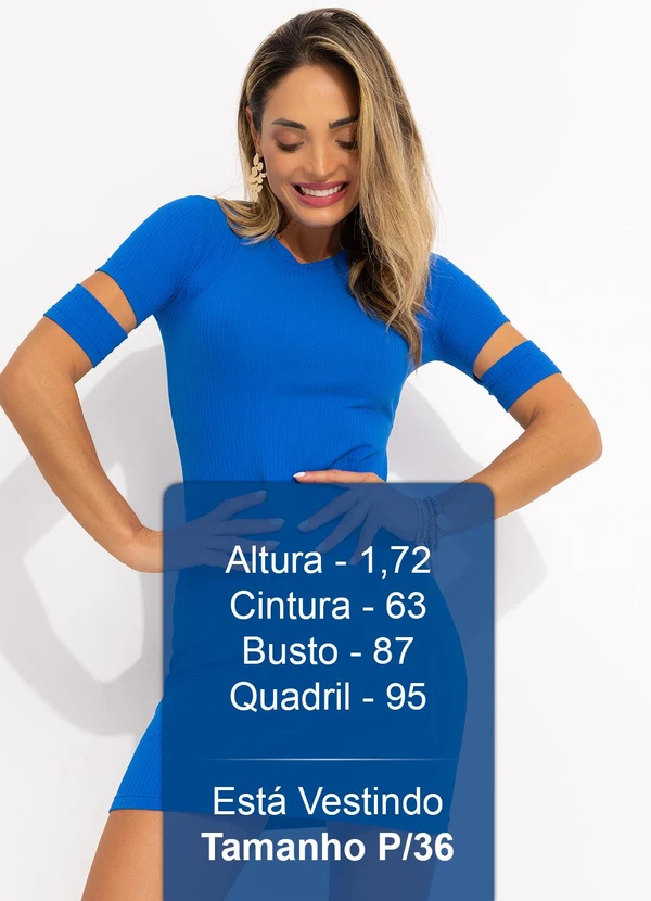 Colcci - Vestido Canelado Azul 5