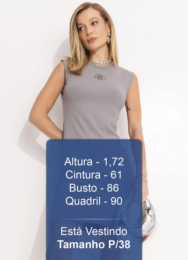 Colcci - Vestido Canelado Cinza 5