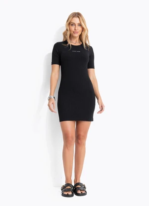 Colcci Jeans - Vestido Canelado Cj Preto - COLCCI JEANS