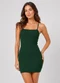 Select - Vestido Canelado de Alça Vermelho - variação: Verde