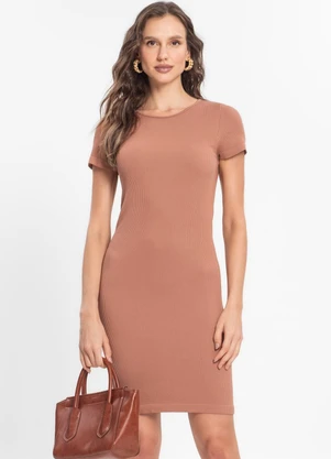 Endless - Vestido Canelado Feminino Marrom - ENDLESS