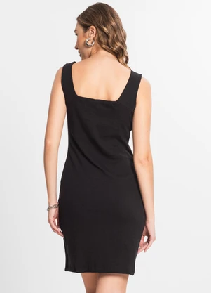 Select - Vestido Canelado Feminino Preto - SELECT