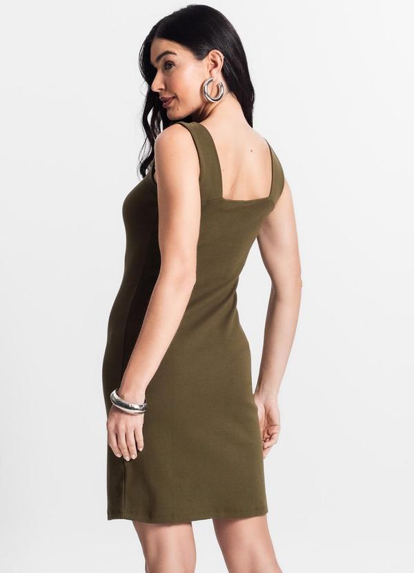 Select - Vestido Canelado Feminino Verde 2
