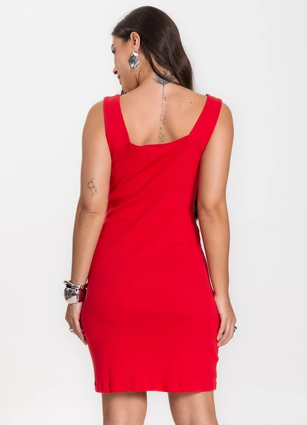 Select - Vestido Canelado Feminino Vermelho 2