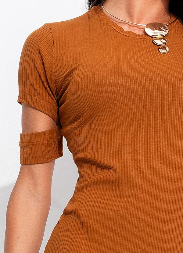 Colcci - Vestido Canelado Marrom 6