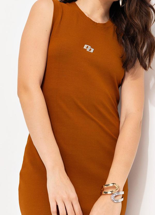 Colcci - Vestido Canelado Marrom 7