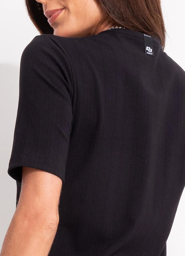 Colcci - Vestido Canelado Preto 8