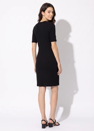 Colcci - Vestido Canelado Preto - COLCCI