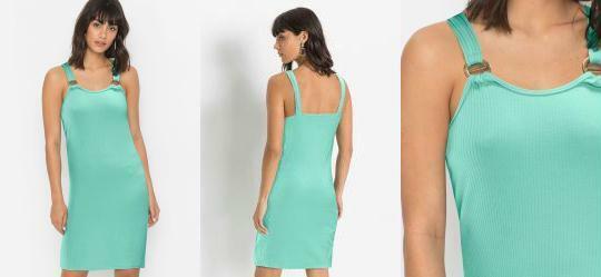 Vestido Canelado Verde