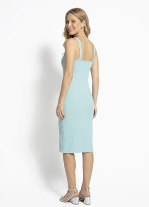 bonprix - Vestido Canelado Verde - BONPRIX