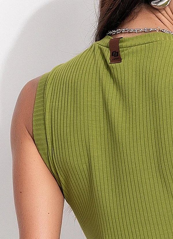 Colcci - Vestido Canelado Verde 8