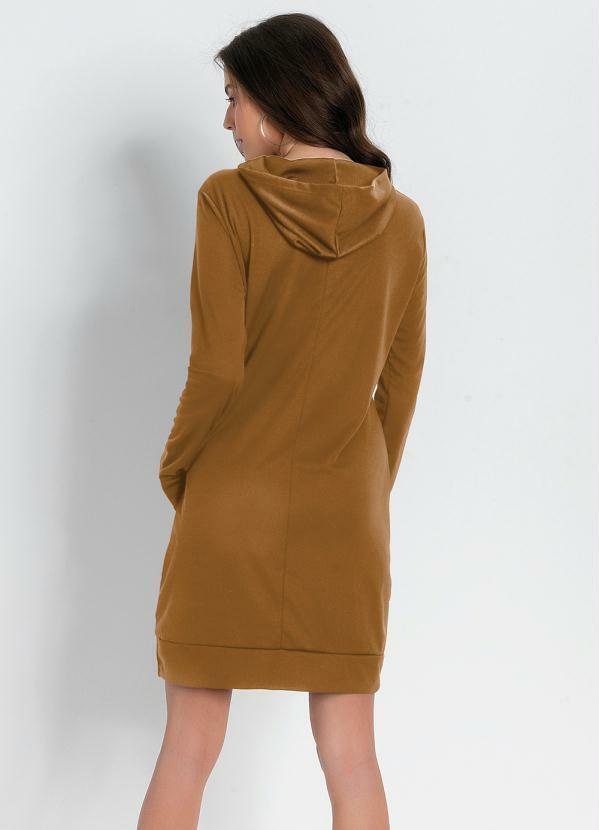 Moda Pop - Vestido Caramelo com Touca 2