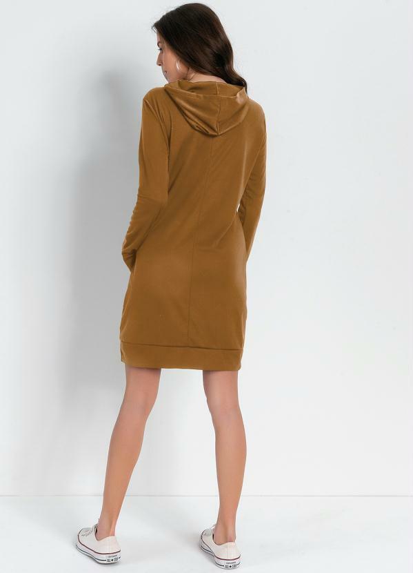 Moda Pop - Vestido Caramelo com Touca 4