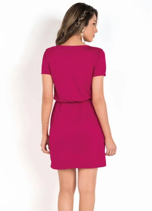 Moda Pop - Vestido Cereja com Amarração e Bolsos 2