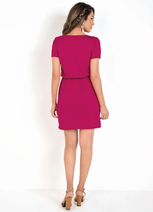 Moda Pop - Vestido Cereja com Amarração e Bolsos 4