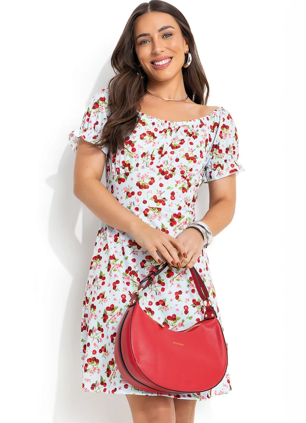 Moda Pop - Vestido Cereja em Jersey Acetinado 4